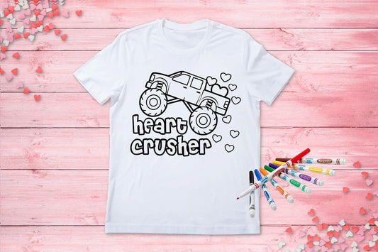 Heart Crusher Coloring Shirt