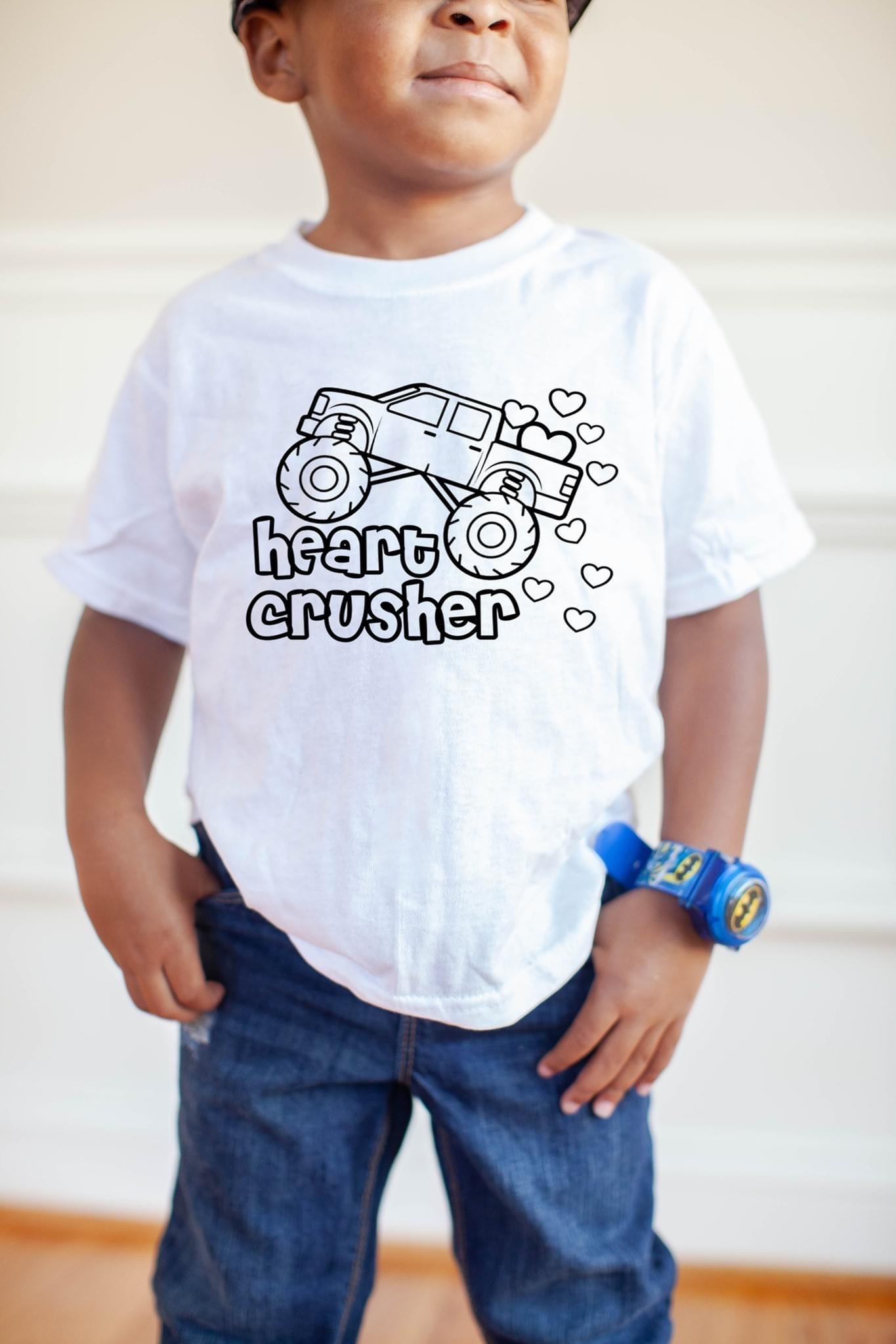 Heart Crusher Coloring Shirt